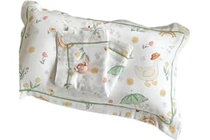 KOOMUAO JUMUAO Baby-Kissenbezug aus Bamboo Fiber,Kinder Kopfkissenbezug 30x50 cm,Kissenbezüge für Kinderwagen,Baby Kleinkind Kissen Kissenbezüge,babykissen bezug mit Umschlagverschluss (Grün, 40 * 60cm)