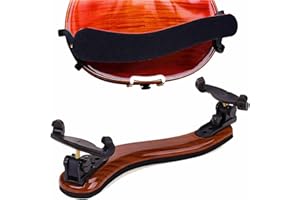 AMZZ Maple Wood Violin Shoulder Rest for 4/4 and 3/4 Violins, Collapsible and Height Adjustable, Fits 3/4 to 4/4 Violins and 12-13" Violas, Comfortable for Better Playing Experience.