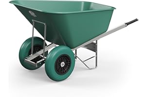 Agri Barrow Wheel Barrow 200 Litre Plastic Wheelbarrow with Puncture Proof Twin Slim Tyres, Green – Ideal for Equestrians, Farmers, Gardeners, Stable Yards, and Heavy-Duty Use