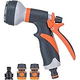 PATHONOR Garten Handbrause 8-Funktionen Gartenbrause Düse Handbrause Hochdruck Gartenbrause Verstellbarer Wasserdurchfluss Ro
