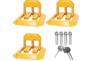 Eulenke 3 BarrièRe De Parking Rabattable, poteau de parking avec 9 clés, serrure de parking pour garage, allée, stop parking