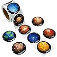 ELECDON Stickers, Solar System Stickers, Realistic Stickers, Planet Outer Space Stickers, 500 Pcs Per Roll