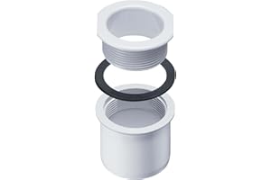 INEFA Toma de desagüe atornillable INEFA para canalón de caja, PVC 68/50mm Blanco Toma de desagüe atornillable Accesorios para canalón, fácil instalación,made in Germany