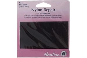 HEMLINE Patch de réparation en Nylon auto-adhésives-noir