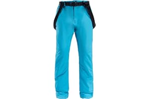 DAWWOTI Pantalon De Ski Hommes avec Bretelles, Coupe-Vent Pantalons De Neige De Ski De Coton Farce Tenue De Ski Épais Imperméables À l'eau pour Les Hommes De Camping Pantalon De Golf Voyage