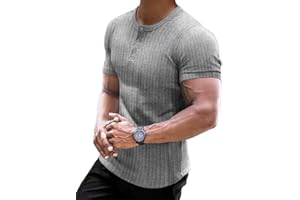 Muscle Cmdr Maglia Uomo Manica Lunga/Corte,Maglia Termica Uomo Manica Lunga,Cotone Camicie Muscolari Slim Fit