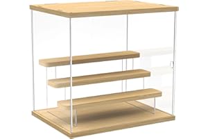 JOODYYOO Joody 4 Etagere escaparate para colección, escaparate salón con Puerta y Soporte para Figura, Caja de plexiglás de Almacenamiento para Amiibo, Object Manga, Juguetes, expositores de Objetos
