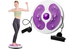 WINNSELL Waist Twisting Disc, Waist Whisper with Resistance Bands and Foot Massage, Body Shaping Waist Whisper Twisting Disc Board, Waist Trainer Machine for Exercise and Toning Workout Decoration (C)