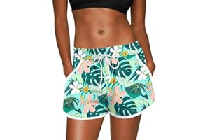 For G and PL Damen Sommer Boardshorts Tropical mit Bund und Druck Boardhose S-XXL