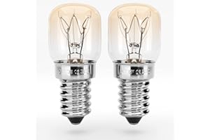 GREATE. greate® Backofenlampe E14 15W - 2er Pack Ofenlampe 300 Grad für Backöfen, Grillöfen, Mikrowellen - Glühbirne Backofen 75 Lumen & 2700K - Backofen Glühbirne, Backofenlampen, Backofenbirne
