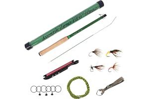 EUPHENG Aventik Zeno S2-Glass Tenkara Rod with 2 Extra Rod Sections 10 Sec in 9ft/10ft Excellent Durability and Strength, Collapsed to Only 14.6in/15.2in, 6:4 Soft M-Action, Super Lightweight and Compact, Elegant Translucent Color Super Eye-catching