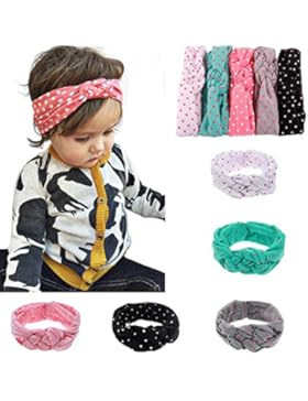 ruiooy Baby Mädchen Kleinkind Schleife Headbands Turban Knoten Kaninchen Haarband Headwrap mit Kopfbedeckungen...