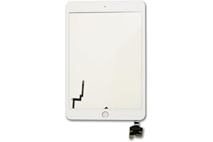 BUCOM Display Glass for iPad Mini 3 IC Chip Touch Home Button Screen Front Panel Digitizer White A1599 A1600