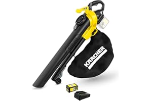 KARCHER Kärcher 36 V Souffleur Aspirateur Broyeur Feuilles sans Fil BLV 36-240 Battery Set, Batterie 36 V/2,5Ah +Chargeur Rapide, Fonction Mulching, Vitesse Air: 240 km/h, Sac Réservoir: 45 l, Poids : 4,2 kg