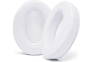 WC PadZ - Ultimate Upgraded Earpads by Wicked Cushions - kompatybilne z Audio Technica, HyperX, SteelSeries Arctis & More - Extra Thick - Bigger Opening - Softer Memory Foam | (White)
