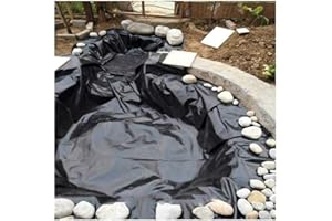 HARICSET Lona Estanque PVC Revestimiento para Estanques con Capa Base para Estanques Gratis - 4 x 4m Estanque Pantalla HDPE Forro para estanque Lamina de PVC Negro Flexible(Size:6x10M(19.4x32.8ft),Color:20S)