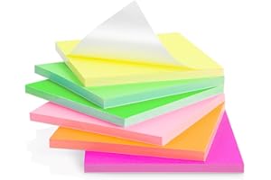 SANSOAK Elektrostatisch Selbstklebend Haftnotizen, 76 x 76 mm, 480 Blatt Sticky Magnetic Notes Flipchart Papier, Haftnotizen Klebezettel Beweglich und verschiebbar auf jeder Oberfläche