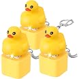 Simgoing 3pcs Quacking Duck Keychain Fidget Rechargeable Duck Keyboard Keycaps That Quack Fidget Keychains Fun & Portable Str