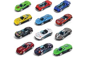 ZGCXRTO Giocattolo Cars, 12pcs Mini Car Macchinine Auto Cake Toppers Set, Veicoli Giocattolo per Bambini feste di compleanno, Decorazione di Torte Auto Filles(E1)