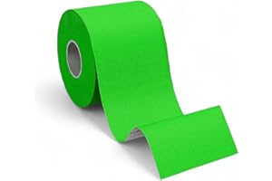 CROSSCAT Kinesiotape cinta kinesiología, CrossFit, Vendaje kinesiológico para hombros, rodilla, codo, manos, Alivio para lesiones, tape 1 rollo de 5m x 5cm (Verde, 1 tape x 5cm)