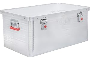 STIER Caisse en aluminium 85 l, DI: 692 x 435 x 296 mm, joints en caoutchouc, caisse de transport, caisse de chantier