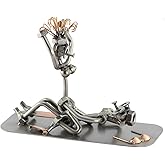 Statua Uomo Viti BRUBAKER Con Portabiglietti | Figura In Metall Per Ufficio | Regalo Originale Per Colleghi - Foto 2