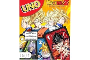 GÉNÉRIQUE UNO Dragon Ball Z Edition - Jeu de Cartes Familial, Jeu de Société pour Jouer en Voyage ou en Soirées avec Les Personnages de la série DBZ, de 2 à 10 Joueurs