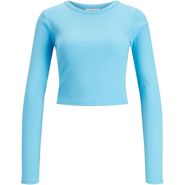 JJXX Jack&Jones JXFELINE LS Rib Tee Noos Maglia, Blue Iolite, L, Blue Iolite., L