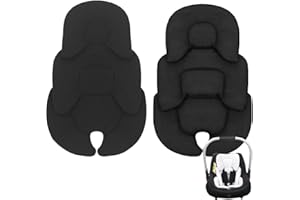 KOOMUAO JUMUAO Universal Kinderwagen Sitzauflage,Sitzverkleinerer Autositz Babyschale Einlage,Weiche und Reversible Autositz Kinderwagenauflage mit Nacken-Matte zum Schutz,für Babyschale Buggy (Schwarz)