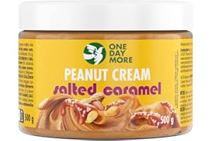OneDayMore Crème de Cacahuète Caramel Salé | 500g | Beurre de Cacahuète Protéine | Peanut Butter Beurre Cacahuete Sans Sucre | Pate Cacahuete Smooth Crunchy