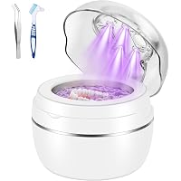 Pulitore A Ultrasuoni 48000Hz Per Gioielli, Dentiere E Oggetti Piccoli – Con Lampada UV, Portatile E Facile Da Usare
