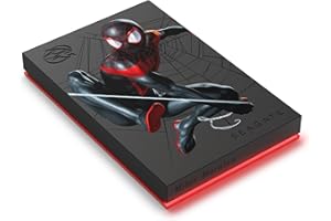 Seagate Firecuda 2TB Przenośny zewnętrzny dysk twardy, kompatybilny z PS4, PS5, Xbox One/Series, PC, Marvel Edition Miles Morales, USB 3.2, 3 lata Rescue Services (STKL2000419)