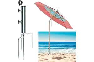 Taozoey Sonnenschirmständer, Rasendorn für Sonnenschirm, Erdspieß Sonnenschirm, Abnehmbarer Sonnenschirmständer mit Rasendorn für Sonnenschirm/Gartenschirm/Angelschirm