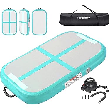 Tappetino Gonfiabile Da Ginnastica AWSUM - 2m X 1m, Con Pompa, Per Allenamento E Yoga - Foto 6