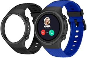 SPC Smartee 4G Junior - Reloj Inteligente para niños con GPS, videollamadas y botón SOS | 1,2” Pantalla, Doble Pulsera Azul y Negra y Modo Tracker | Modo Colegio | Gestión Desde App Smart Clan