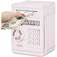 Banks for Kids, Electronic Piggy Bank ATM Kids Cash Coin Can Girls Money Children Safe Saving Box Gifts Boys Girls, Light Purple, 5.31 * 5.51 * 7.28inch - Assorted Color