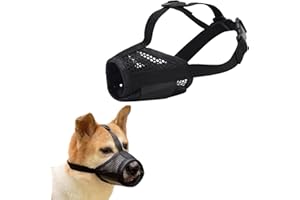 Yoolhamy Bozal para Perros Grandes, Bozales para Perros Ajustable Mordeduras y Ladridos para Perros Pequeños, Medianos Suave, Cómodo, Transpirable, Cubierta Bucal para Evitar Comer y Masticar