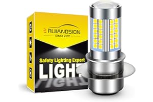 Ruiandsion P36D LED Motorcycle Headlight Bulb 6000K White 10-30V Super Bright 3030 66SMD Chips LED Bulb with High Low Beam for Motorcycle Moto Scooter Headlight (Pack of 1)