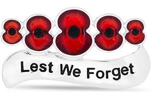 THE ROYAL BRITISH LEGION Official Royal British Legion Lest We Forget Poppy Bar Pin