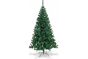 7H DAYRON DAYRON - Árbol de Navidad Artificial Verde con Ramas Abatibles y Soporte Metálico Plegable, Disponible en 150, 180 y 210 cm, Montaje Rápido y Fácil de Guardar