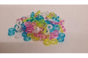 TOY GALAXY Coloured S Clips for Loom Bands - 25 Pack - ToyGalaxy