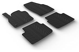 GLEDRING Satz Gummimatten kompatibel mit Skoda Fabia 2014-2021 (T Profil 4-teilig + Montage-clips)