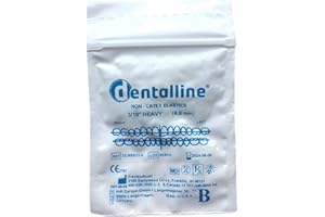 Snorflex dentalline - Elastici dentali intraorali, senza lattice, 4,8 mm, 100 pezzi per confezione