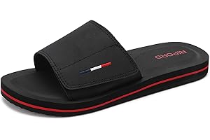 Ripord Herren Sandalen Verstellbare Latexsohle Pantoletten Badeschlappen Bequeme Anti-Rutsch-Pantoletten Sommer