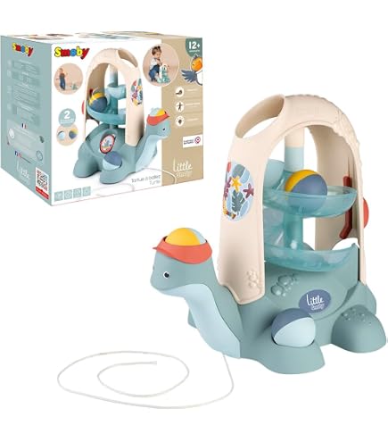 Smoby Little Set De Baño Y Aprendizaje Temprano – Torre Apilable, Cesta De Formas Y Barco De Vela – Motricidad Fina Para Bebés De 12+ Meses – Fabricado En Francia
