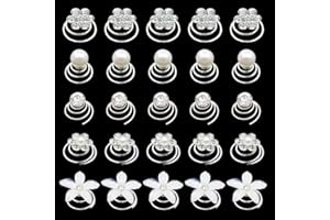 WITGIFT 60 Stück weiß Haarspiralen Haarspange,Haarklammer blume klein haarspangen damen mädchen haarschmuck hochzeit haarklammer perlen blumen klammern haare,Blumen haarspange geeignet für Hochzeitsbraut