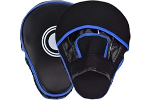 Cozyswan Handpratzen 1 Paar Trainerpratzen Kickboxen Boxen Pratzen für das Karate MMA Kickboxen Muay Thai Sparring (Blau)