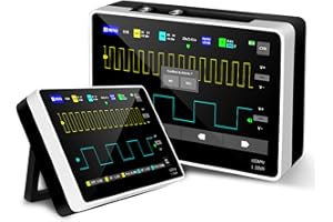 LYCEBELL Digital Oscilloscope, 2 Channels 7" TFT Touchscreen Tablet Oscilloscope, 100MHz Bandwidth 1GS/s Sampling Rate 30Kpts Storage Depth, Portable Professional Oscilloscope with Waveform Storage USB Export