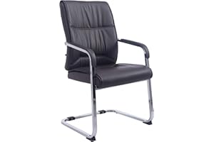 CLP Chaise Visiteur XXL Anubis I Chaise Stable Et Facile d'entretien avec Revêtement en Similicuir I Capacité De Charge De 260 Kg, Couleur:Marron