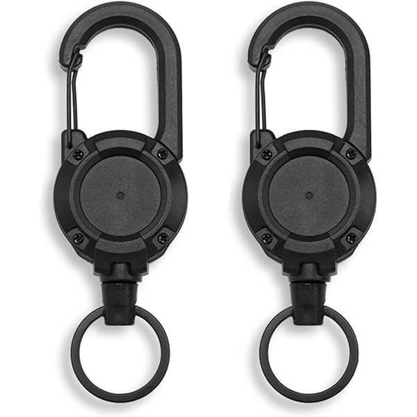 Portachiavi A Catena Retrattile A Scomparsa 60cm Clip Da Cintura Portacarte In Metallo Per Carta DIdentità E Badge Da Lavoro Con Chiave - copertina
